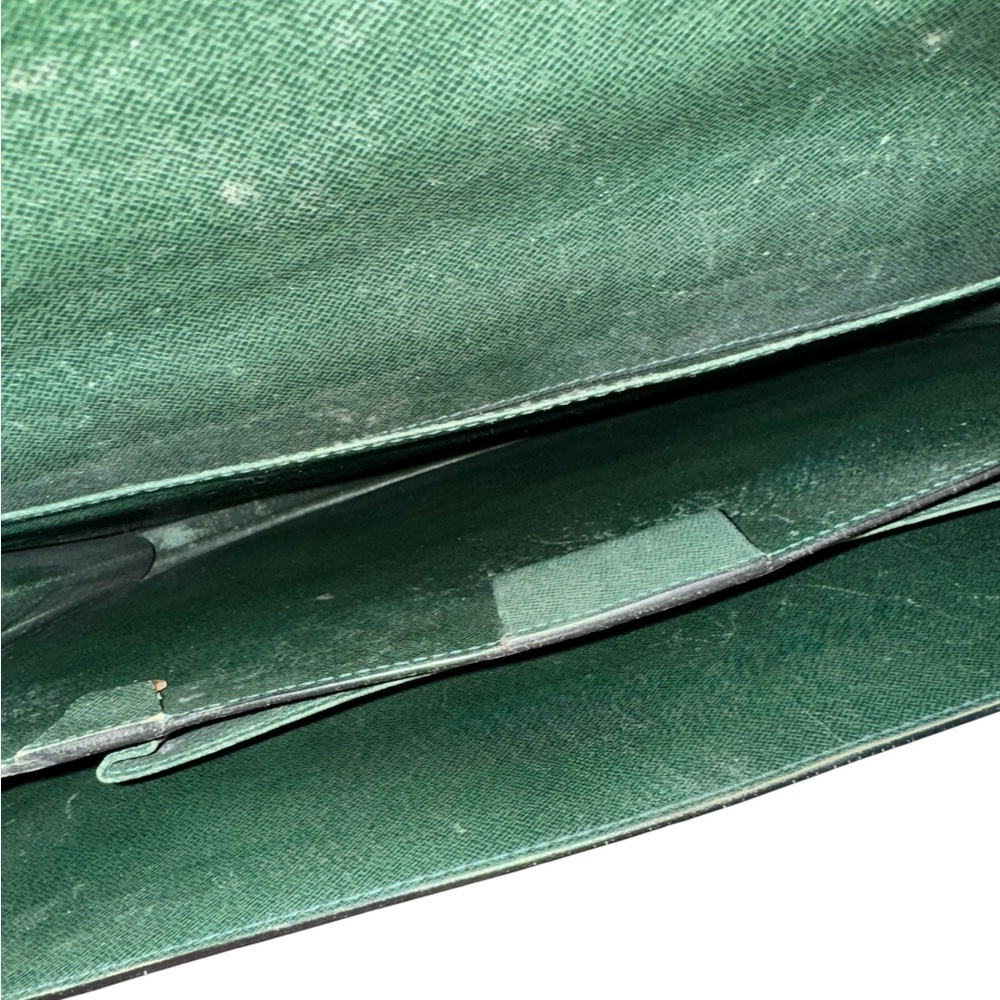 Louis Vuitton Green Brief Case Serviette Couseiller Taiga - Picture 10 of 13